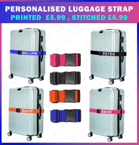 Personalised luggage strap - personalised,
