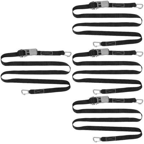 4pcs black adjustable luggage - black,