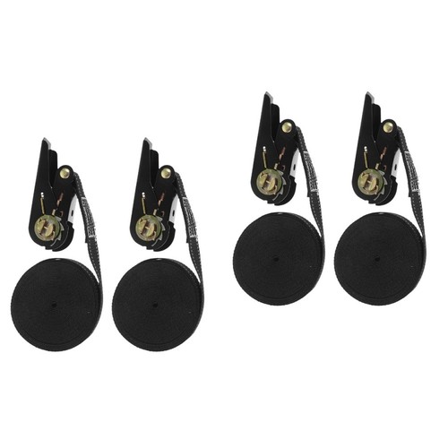 Durable black ratchet straps - black,